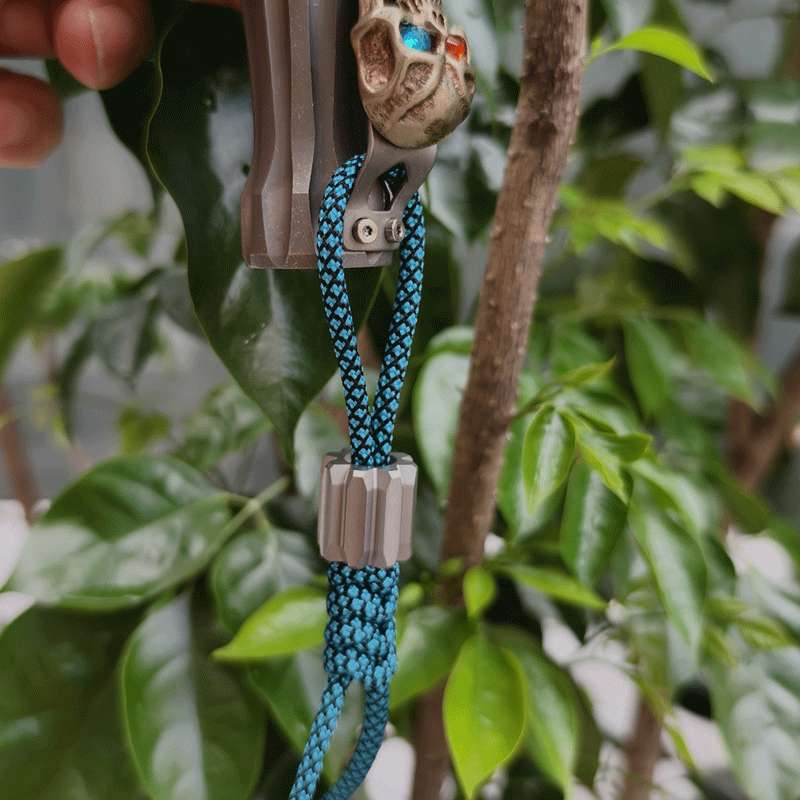 EDC Titanium PEI Knife Lanyard Pendant DIY Bead Paracord Necklace Bracelet Charm 07FC0E-D4 - KOEEK