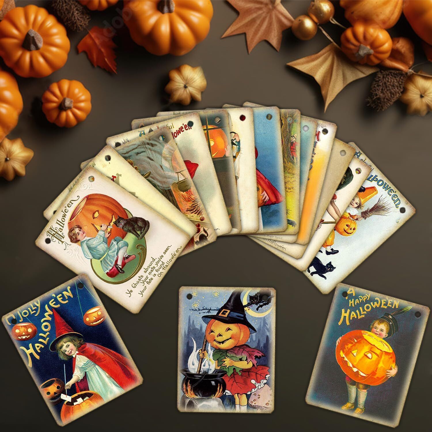 new Vintage Halloween Banner Decorations Victorian Style Multicolor 07FC0E-D4 - KOEEK