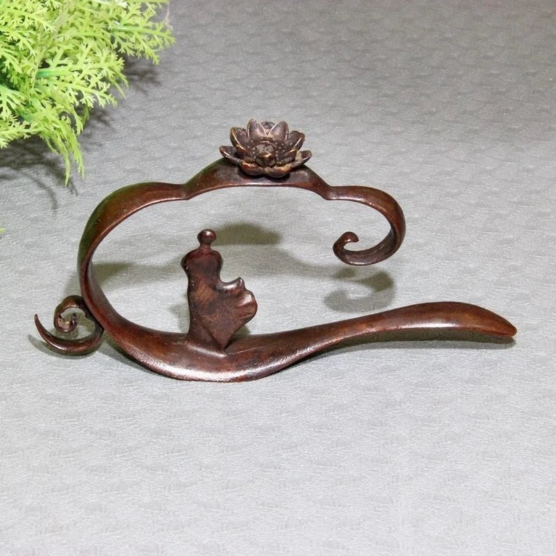 Chinese Zen Lotus Backflow Incense Burner Home Decor Cloud Aromatherapy Tea Art 07FC0E-D4 - KOEEK