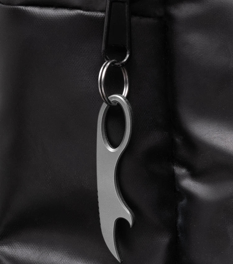 Titanium Alloy Multi Tools Crowbar Bottle Opener Portable Outdoor EDC Keychain 07FC0E-D4 - KOEEK