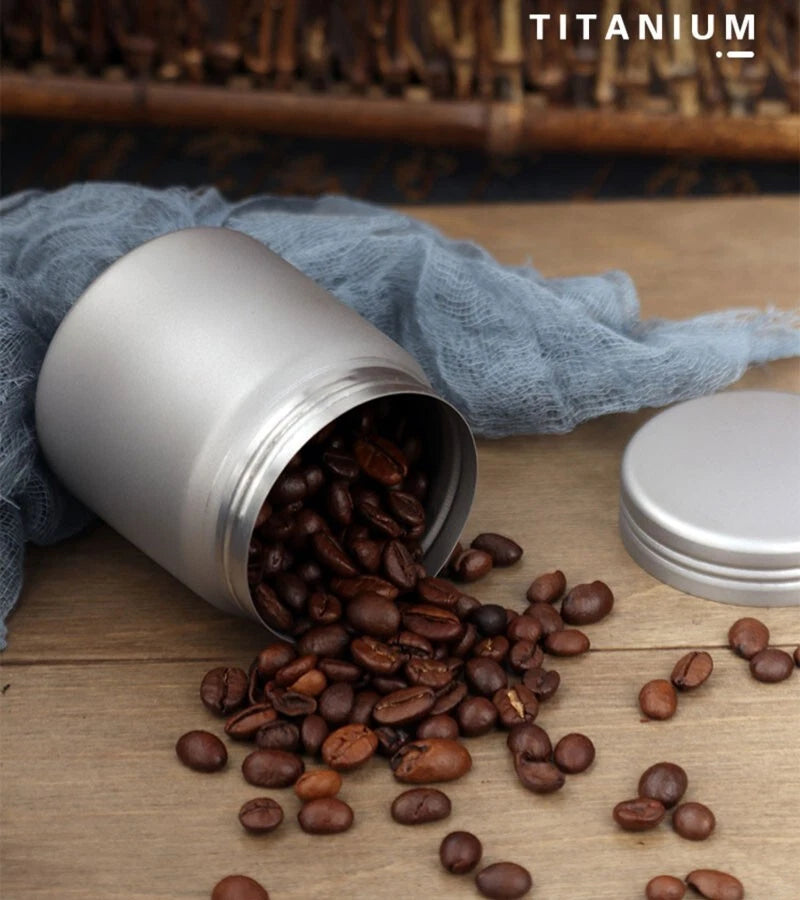 Titanium EDC Storage Box Coffee Tea Cans Emergency Container Bottle Jar 160ML 07FC0E-D4 - KOEEK