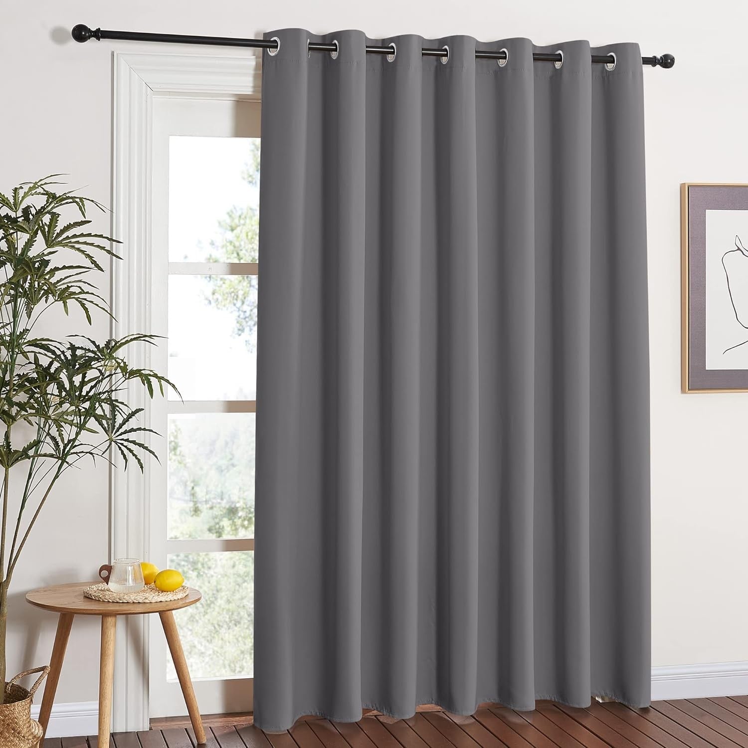 new NICETOWN Grey Blackout Patio Sliding Door 100"W x 84"L (Pack of 1), NICETOWN - KOEEK