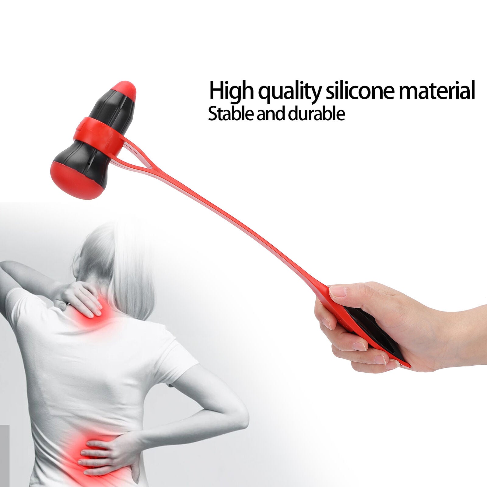 new Silicone Hammer Stick Elastic Full Body Massage Stick Body Stress Relieve HGF koeek - KOEEK