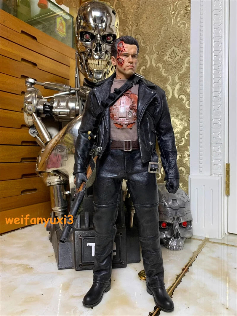 Terminator T800 Arnold Battle Damage Version Head Sculpt for 1/4 Action Figure 07FC0E-D4 - KOEEK