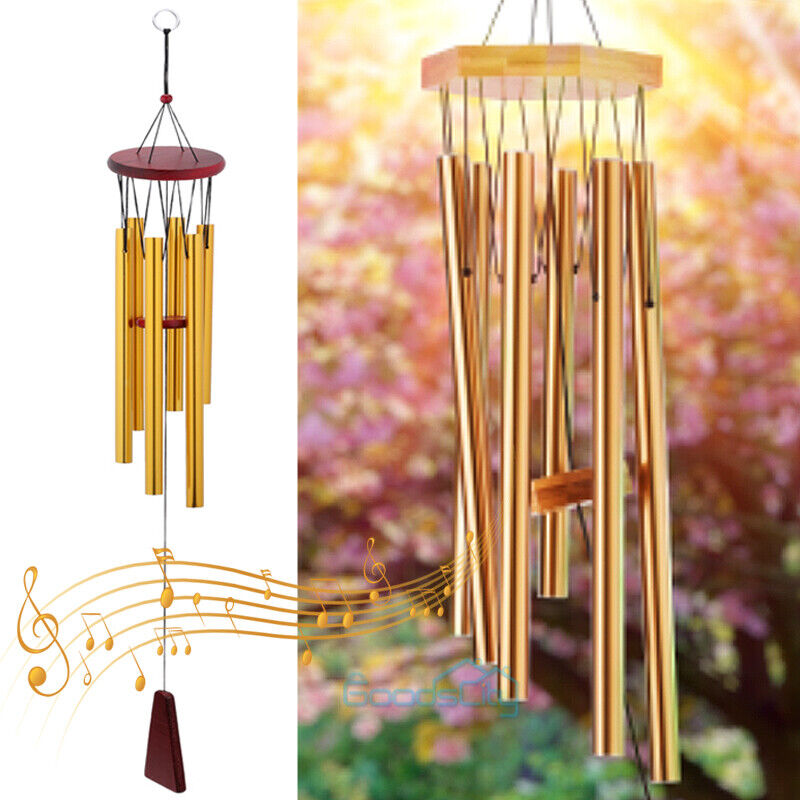 nye Wind Chimes Stor Dyb Tone Kapel Klokker 6-Rør Udendørs Have Home Decor Gift