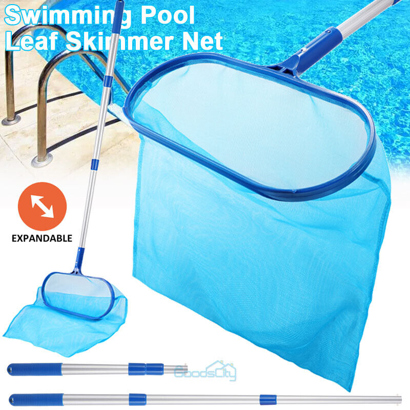 ny Heavy Duty Pool Skimmer Leaf Rake Net Scooper, Rengøring Svømmebassin, Fine Mesh