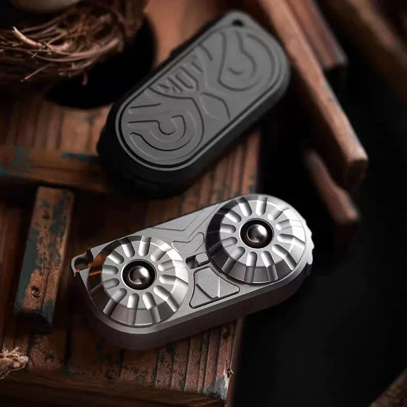 Owl Stainless Steel EDC Push Slider Fidget Toy, Anxiety Stress Relief 07FC0E-D4 - KOEEK