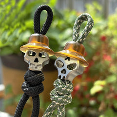 EDC Titanium + Ultem PEI Knife Lanyard Bead Pendant Parachute Cord DIY Keychain- 07FC0E-D4 - KOEEK
