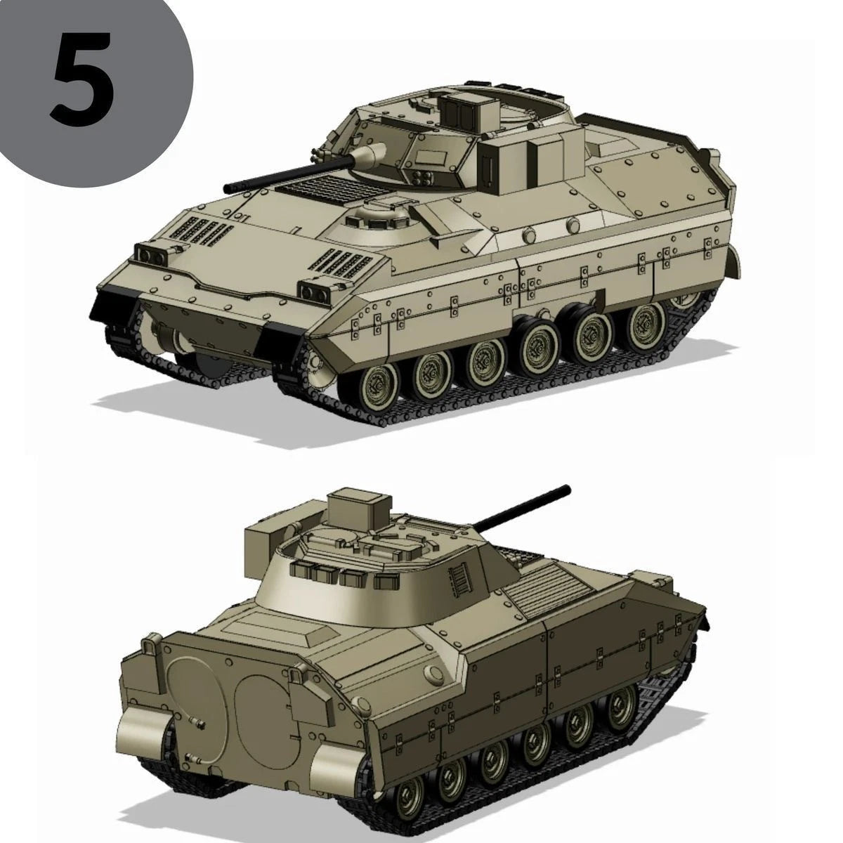1:35M2 Bradley Infantry Fighting Vehicle Assembled Military Tank Model Desktop 07FC0E-D4 - KOEEK