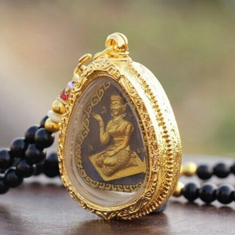 Temple Talisman Wealth Money GOOD LUCK BLESS Buddha Pendant Amulet Belief 07FC0E-D4 - KOEEK