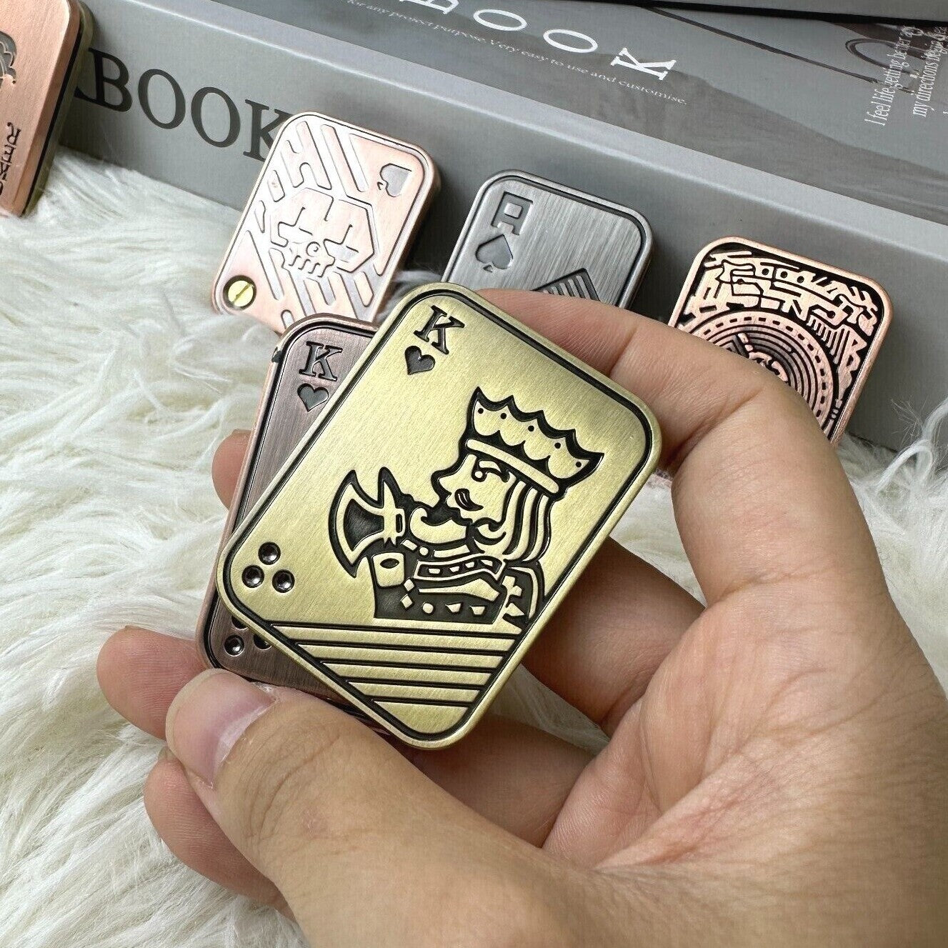 Push Card Fidget Slider EDC Fidget Slider Magnetic Metal ADHD Anti Stress Toys 07FC0E-D4 - KOEEK