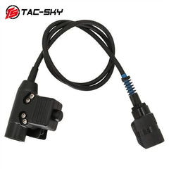 Black Connector 6PIN U94 PTT Adapter for PRC148 152 Wireless Cable Stock 07FC0E-D4 - KOEEK