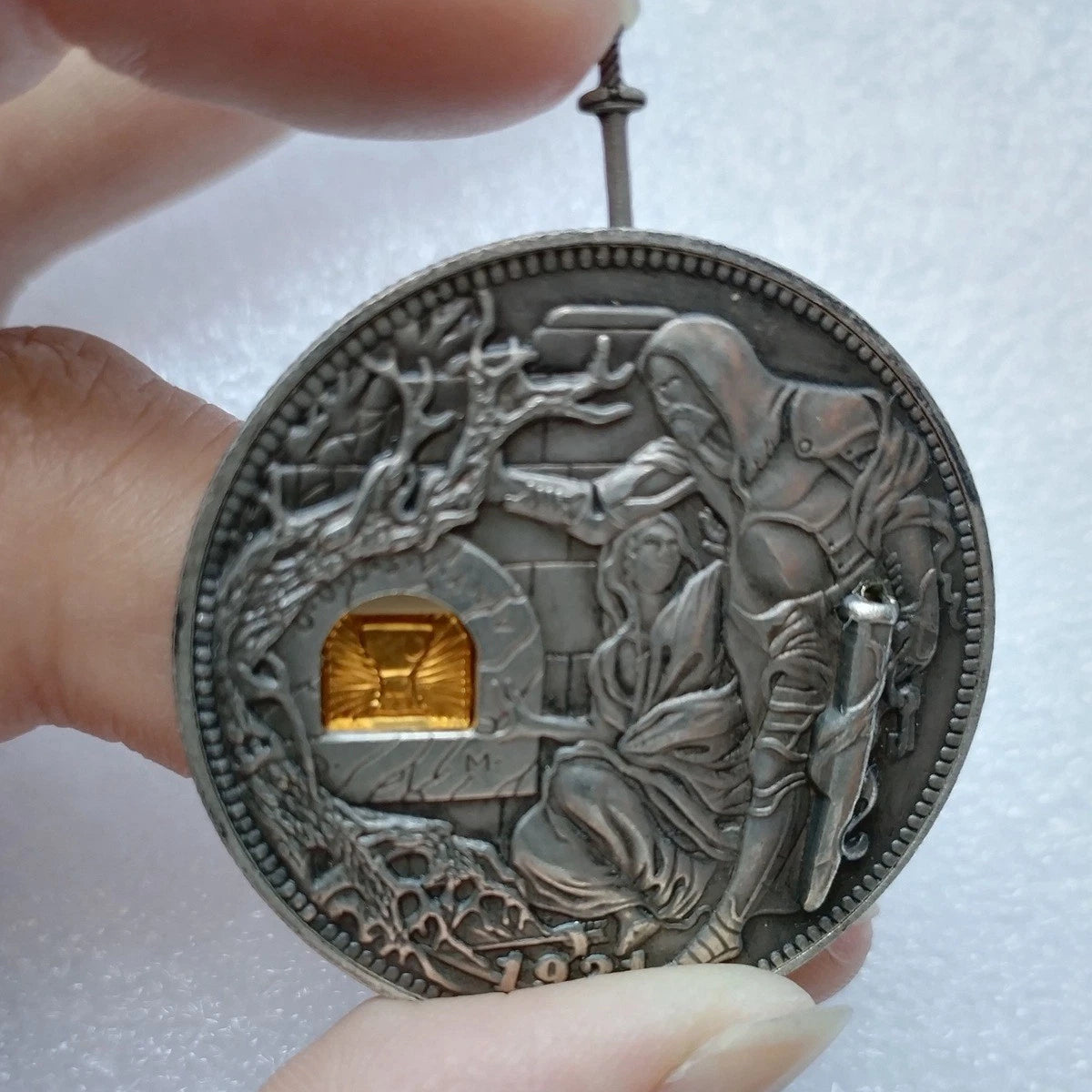 1pcs Movable Mechanism Coin Hobo Nickel Holy Grail Removable Sword Amazing Art 07FC0E-D4 - KOEEK