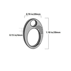 2PCS EDC  Mini Titanium Carabiner Keychain Clip Quickly Release Key Chain Hook 07FC0E-D4 - KOEEK