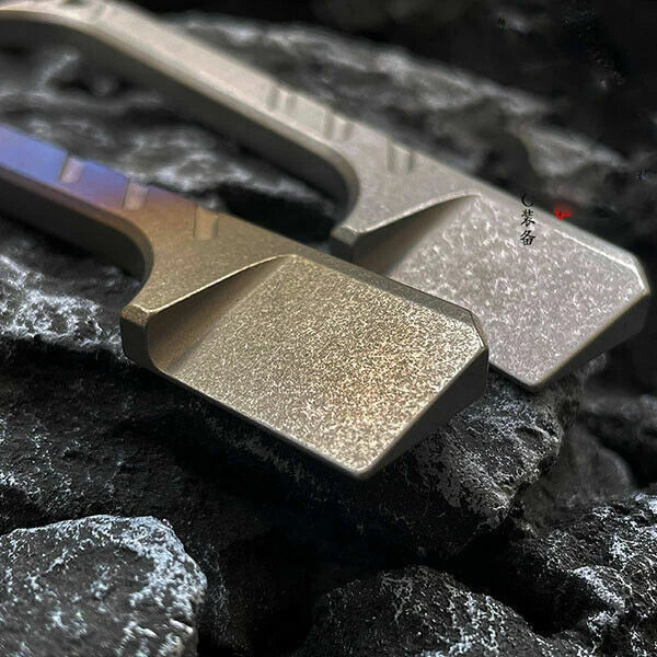 Titanium Crowbar Pry Bar Screwdriver Keychain Pendants EDC Multi-Function Tool 07FC0E-D4 - KOEEK