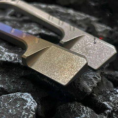 Titanium Crowbar Pry Bar Screwdriver Keychain Pendants EDC Multi-Function Tool 07FC0E-D4 - KOEEK