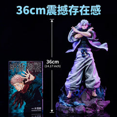 36cm Jujutsu Kaisen Gojo Satoru PVC Model Figure Toy w/ 3 Heads In Box 07FC0E-D4 - KOEEK