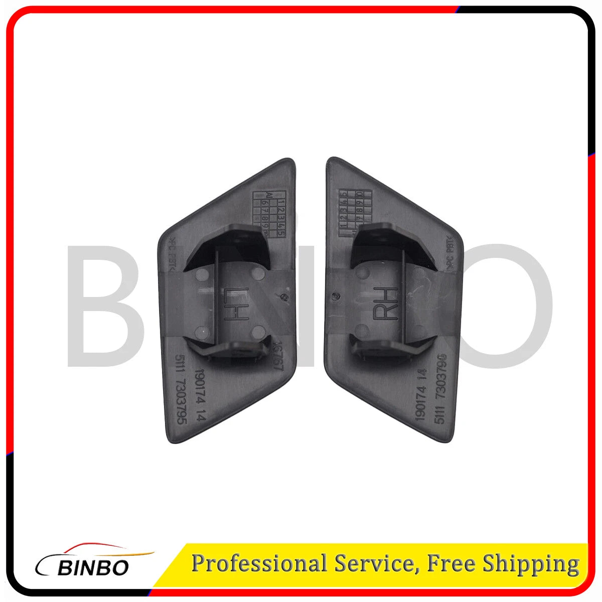 1 Pair Headlight Washer Nozzle Cap Cover 51117303795/51117303796 for BMW X1 E84 07FC0E-D4 - KOEEK