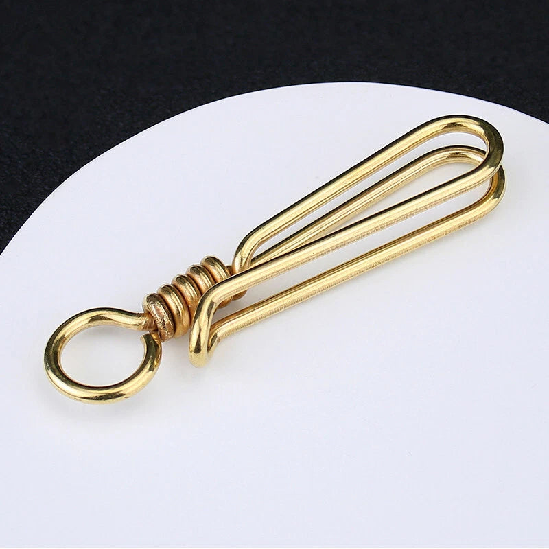 Brass / Steel Handmade Keychains Keyrings Bag Wallet Chain Belt Clip Key Holder 07FC0E-D4 - KOEEK