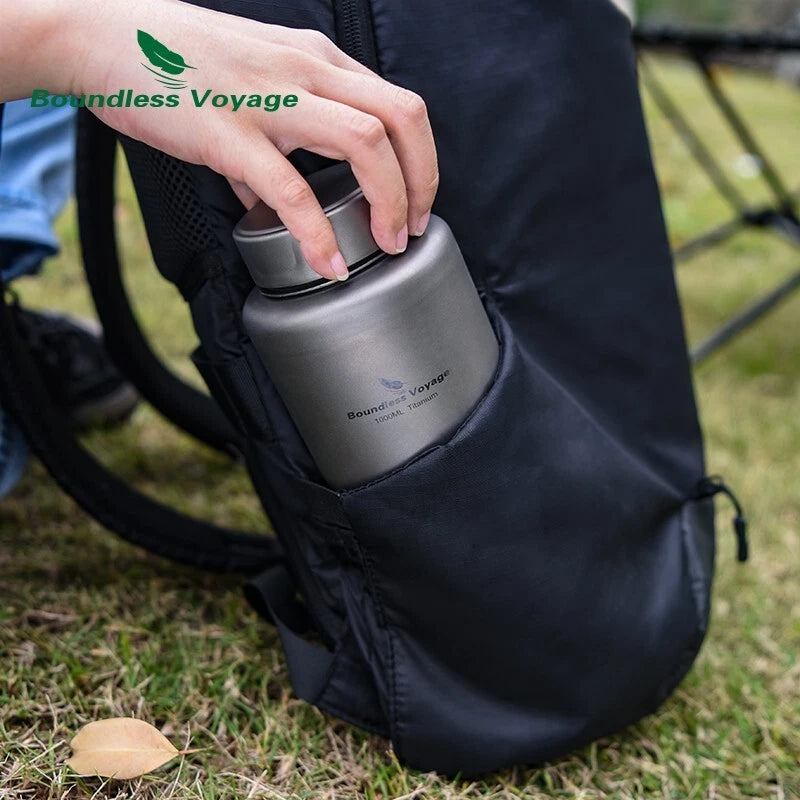 1L Titanium Bottle Leakproof Single-layer Sport Water Bottle 750ml Pot Cup 07FC0E-D4 - KOEEK