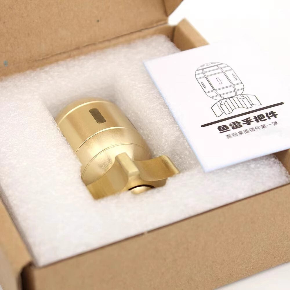 Brass Finger Spinner Hand Fidget Toy Pocket Desk Roler Spinning Top Haptic Toys 07FC0E-D4 - KOEEK