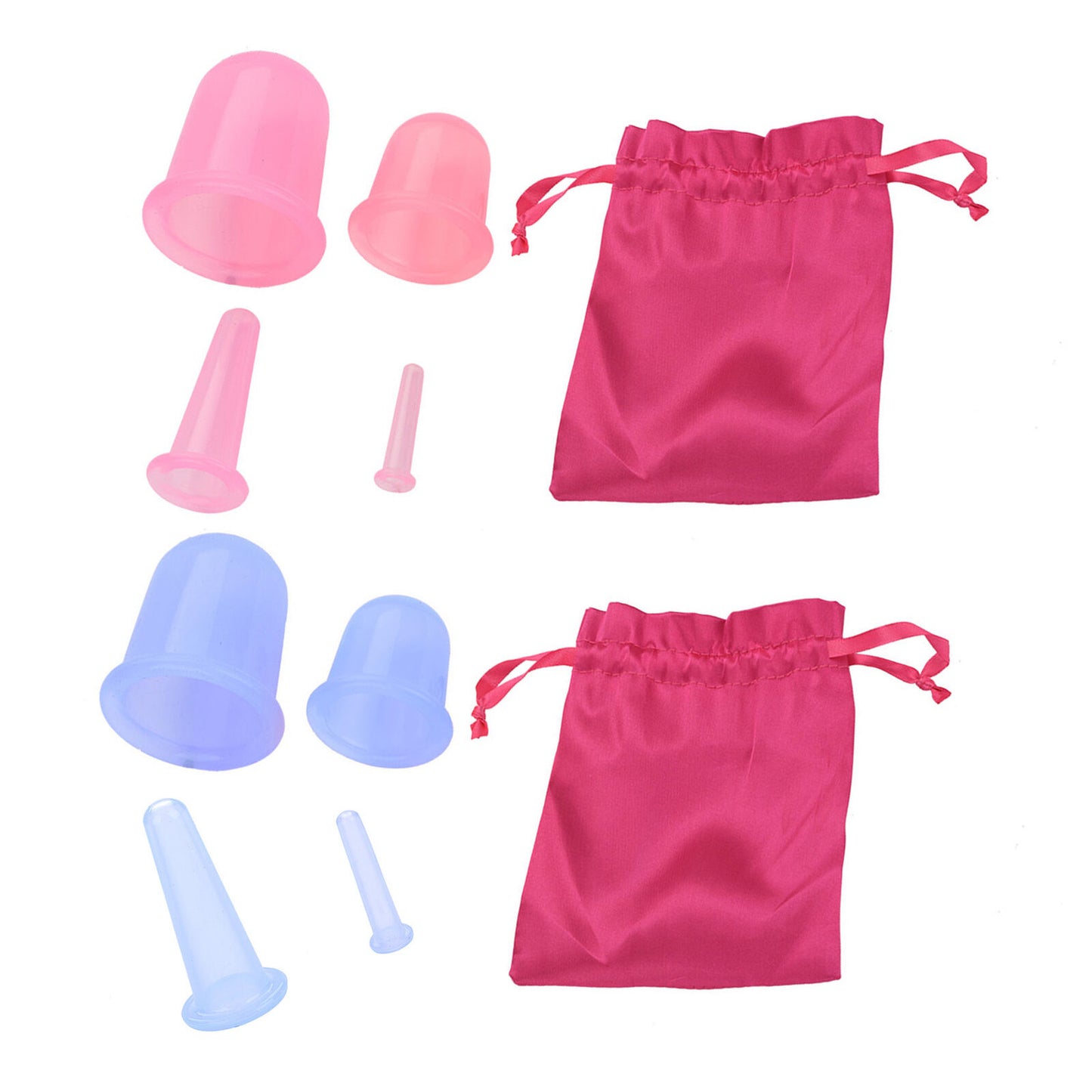 new 4pcs/set Silicone Vacuum Body Massage Helper Anti Cellulite Massager Cups Cu EUJ koeek - KOEEK