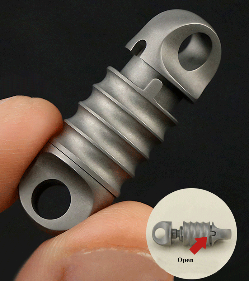 360 Degree Rotation Titanium Gimbal Keychain Car Keychain with Key Ring EDC Tool 07FC0E-D4 - KOEEK