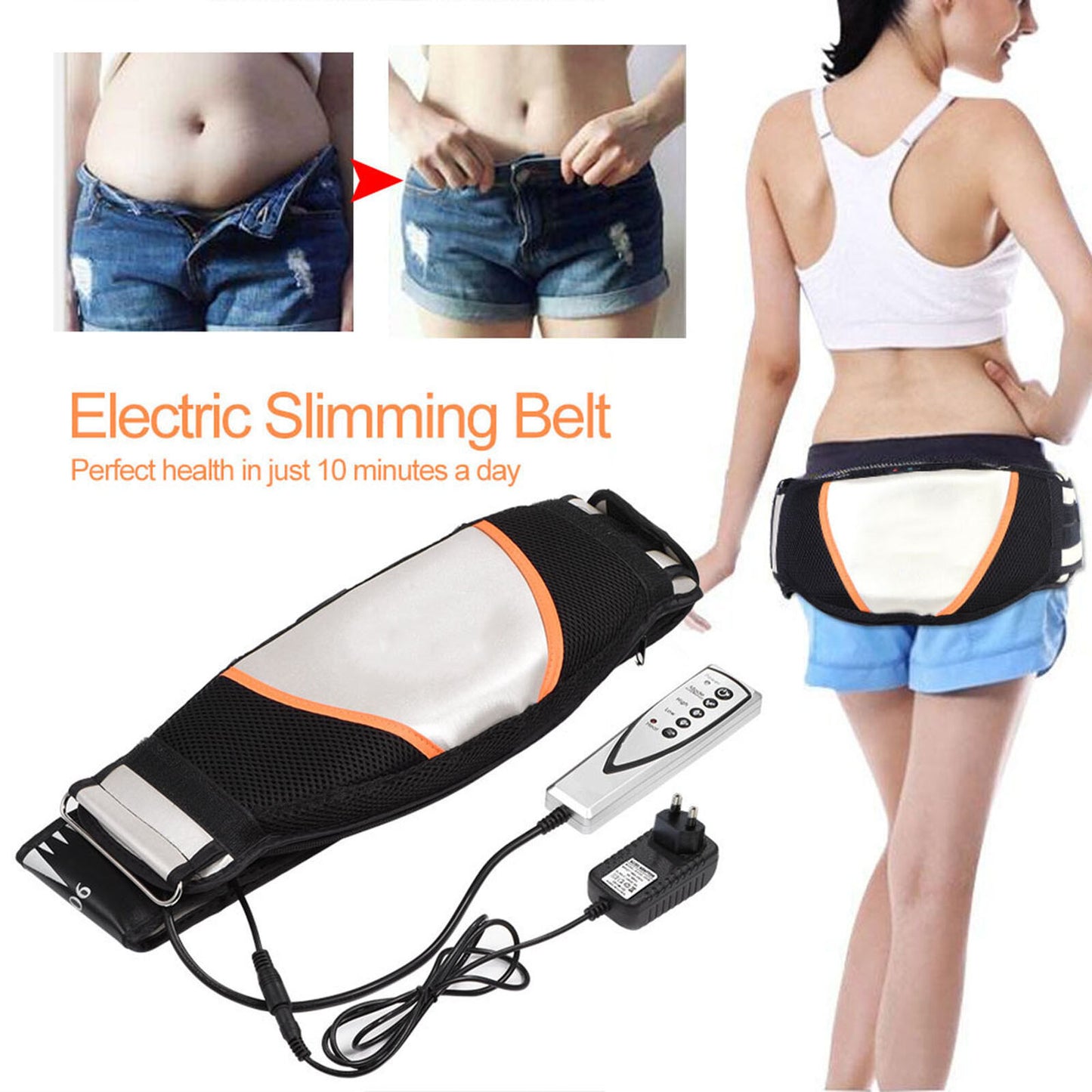 new Electric Vibrating Massager Slimming Belt Burning Fat Weight Losing Vibrate HGF koeek - KOEEK