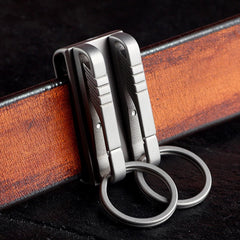 Titanium Alloy Quick Buckle Detach Belt Waist Hanging Men Car Keychain Key Ring 07FC0E-D4 - KOEEK