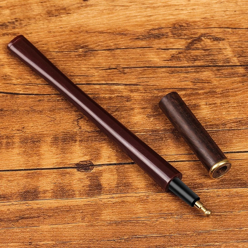 17cm Wood Cigarette Holder Long Reusable Filter Pipe Black Rosewood for Men 07FC0E-D4 - KOEEK
