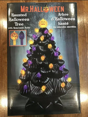 Mr Halloween Ceramic Tree Haunted Black 14"  Pumpkin LED Lighted Mr Christmas 07FC0E-D4 - KOEEK