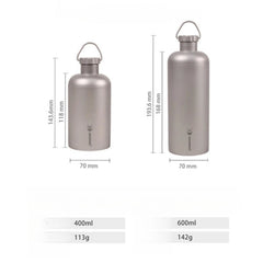 Travel Titanium kettle Water bottle Flagon Water cup Wine Cup 400ML 600ML 07FC0E-D4 - KOEEK