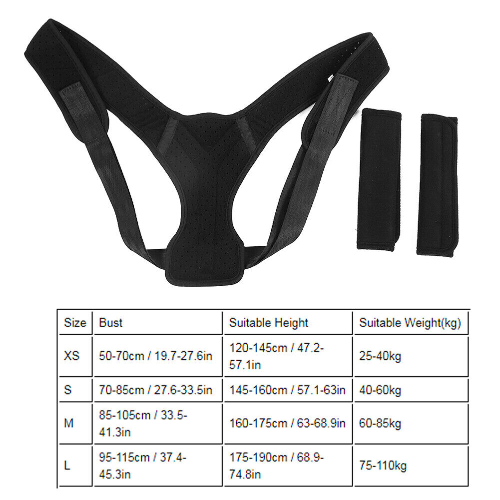 new Hunchback Correction Belt Back Spine Posture Corrector Brace(M(Bust85-105cm HGF koeek - KOEEK