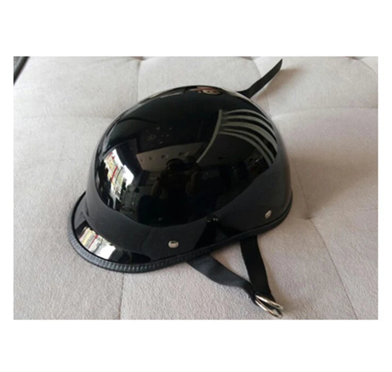 Japan Half Helmet Water Scoop Retro  FRP Helmet Rider 07FC0E-D4 - KOEEK
