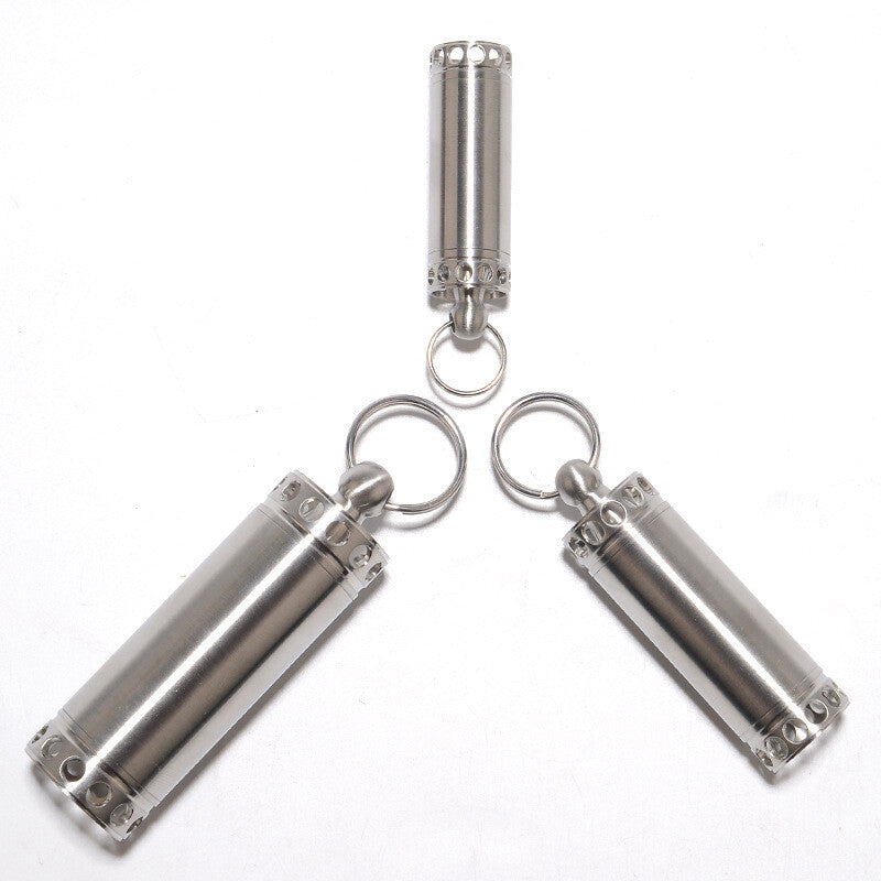 Solid Metal Outdoor Camping Survival EDC Multi Tool Waterproof Medicine Pill Box 07FC0E-D4 - KOEEK