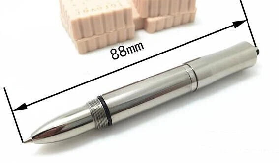 Titanium Pocket EDC Ballpoint Pen Signature Write Pen with Key Ring 5 Refills 07FC0E-D4 - KOEEK