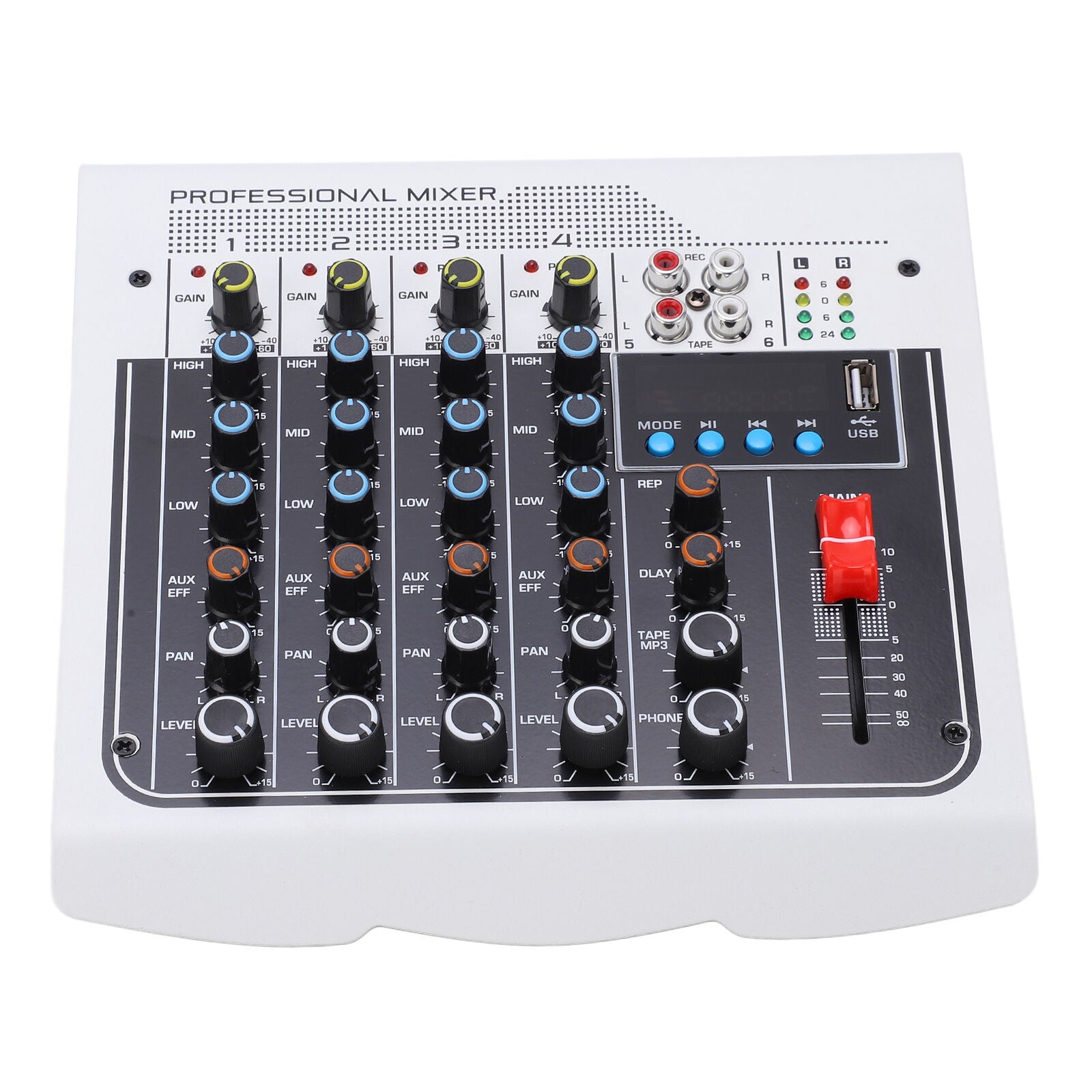 ny 6-kanals Audio Mixer Multiple Interface Mixer Controller US Plug AC