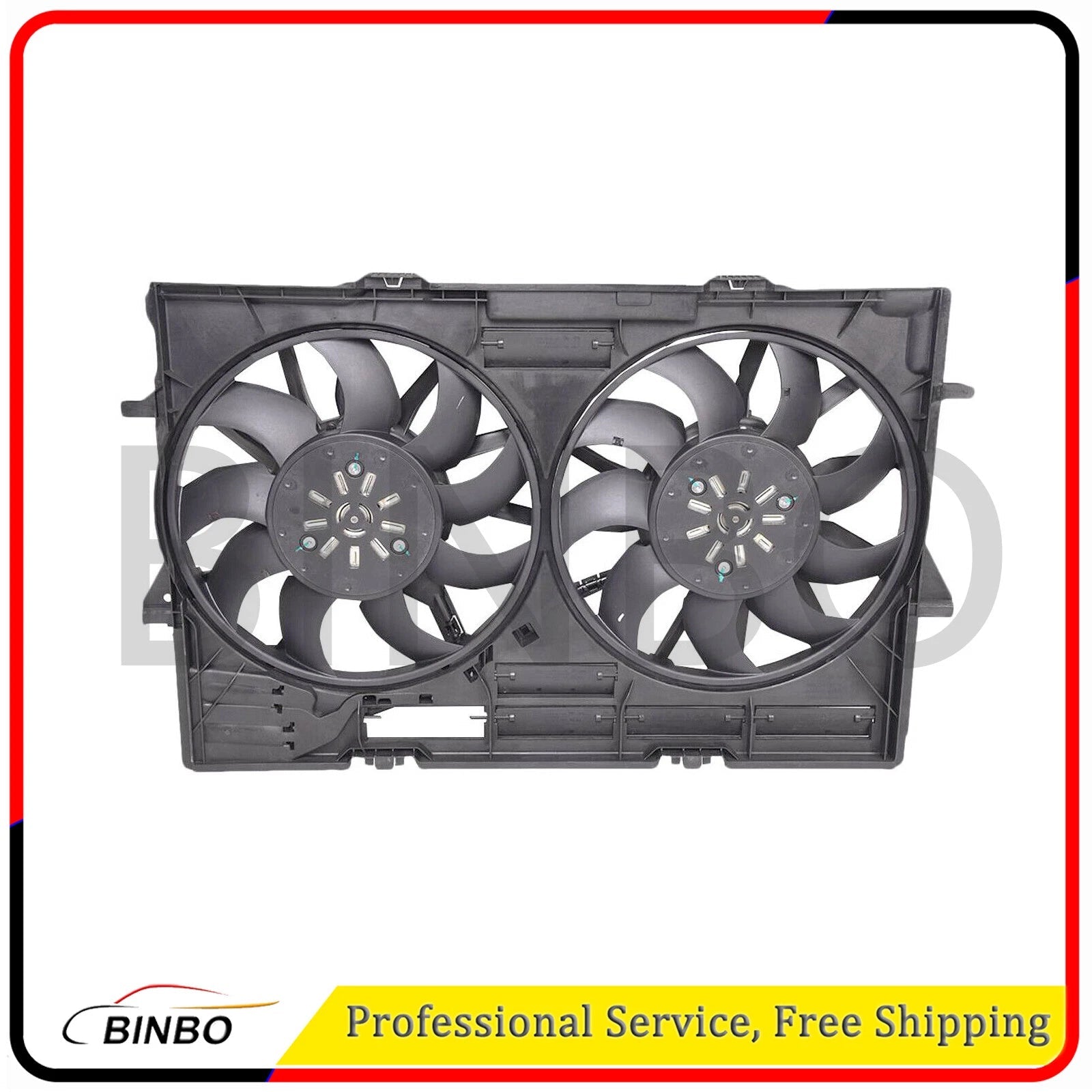 Radiator Cooling Fans 4H0959455AE 4H0121207B Fit For Audi RS5 13 14 15 4.2L 07FC0E-D4 - KOEEK