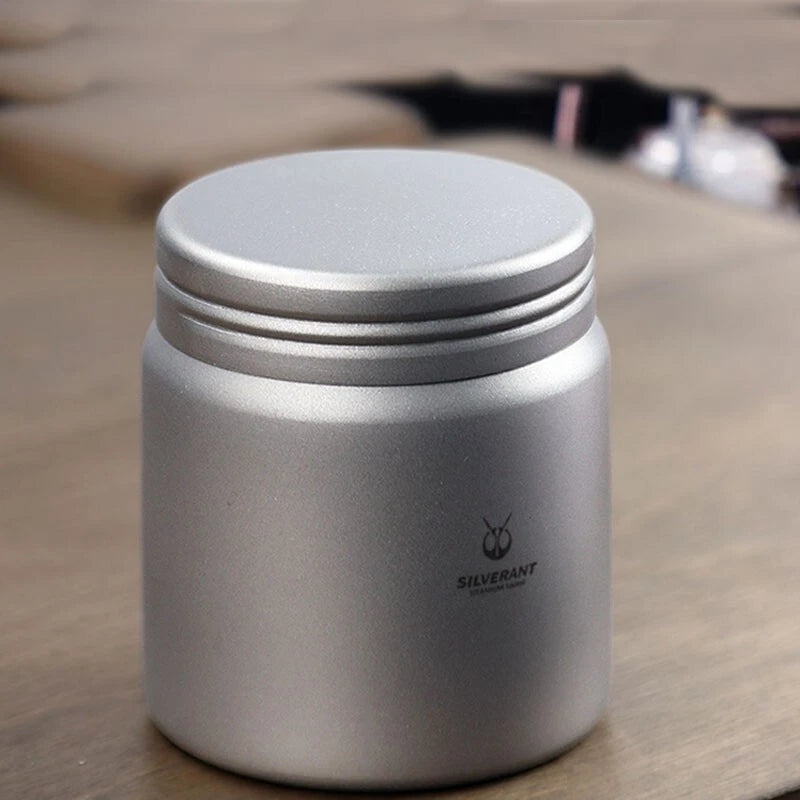 Titanium EDC Storage Box Coffee Tea Cans Emergency Container Bottle Jar 160ML 07FC0E-D4 - KOEEK