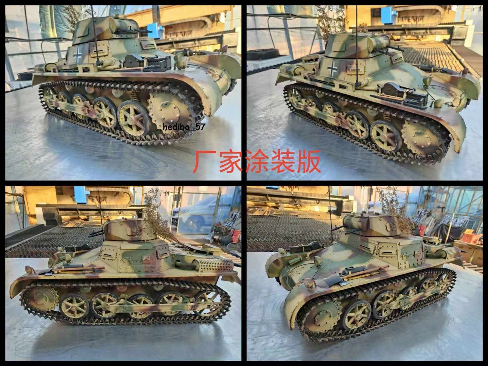 GO-TRUCK 1/6 WWII German Pz.Kpfw.lAusf.A Tank Metal Static Model Three Colors GO-TRUCK - KOEEK