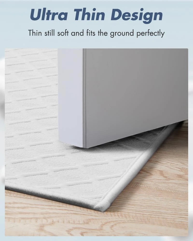 Ultra-thin bathroom mat (16 inches × 24 inches, white) 07FC0E-D4 - KOEEK