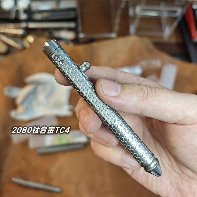 Titanium Pocket Ball Pen Office Signature Witing Pen Outdoor Portable Pen EDC 07FC0E-D4 - KOEEK