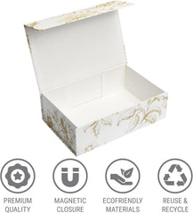 Keepsake Gift Box | Flower Box with Magnetic Lid, 11.5 in. x 7.5 in. x 3.5 in. 07FC0E-D4 - KOEEK