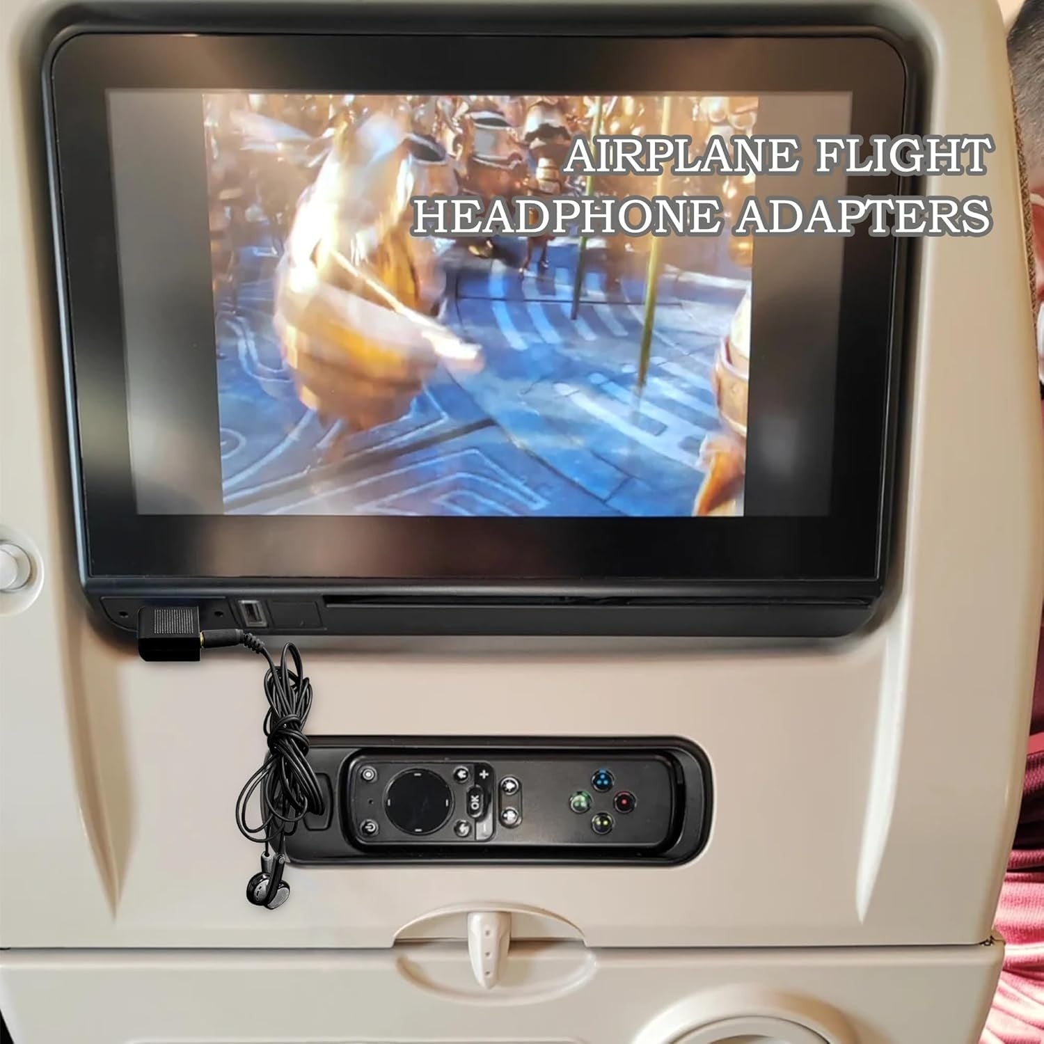 new BlingKingdom 3 PCS Airplane Flight Headphone Adapter, Dual 3.5mm Male to... BLINGKINGDOM - KOEEK