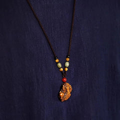 3.6cm Chinese Exquisitely Pi Xiu Necklace Pendant Sweater Chain Decoration 07FC0E-D4 - KOEEK