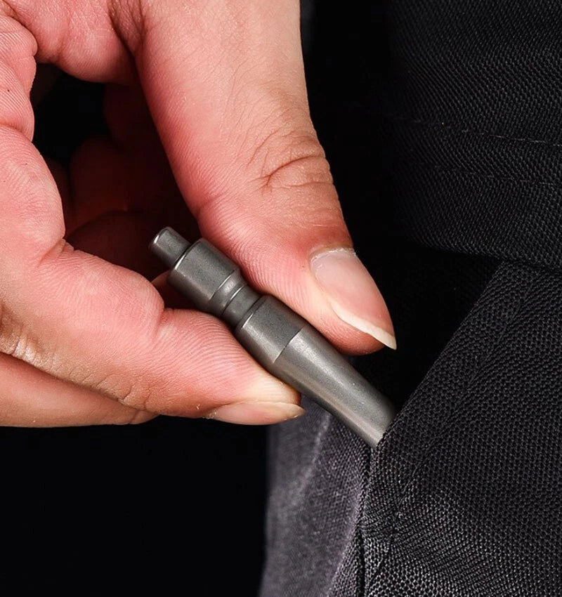 Mini Titanium Alloy Ballpoint Pen Signature Writing Pen Business Office EDC Gift 07FC0E-D4 - KOEEK