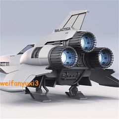 1:32 Battlestar Galactica Viper MK II fighter jet Model Kit W/base 3D Printing 07FC0E-D4 - KOEEK