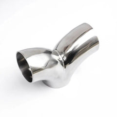 304 Stainless Steel 3 Way Y-Shape Pipe Tee Piece 90° Exhaust Polished Tube Tool 07FC0E-D4 - KOEEK