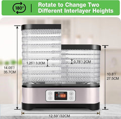 Food Dehydrator, 8 BPA-Free Trays, 400 Watt Dehydrator 07FC0E-D4 - KOEEK