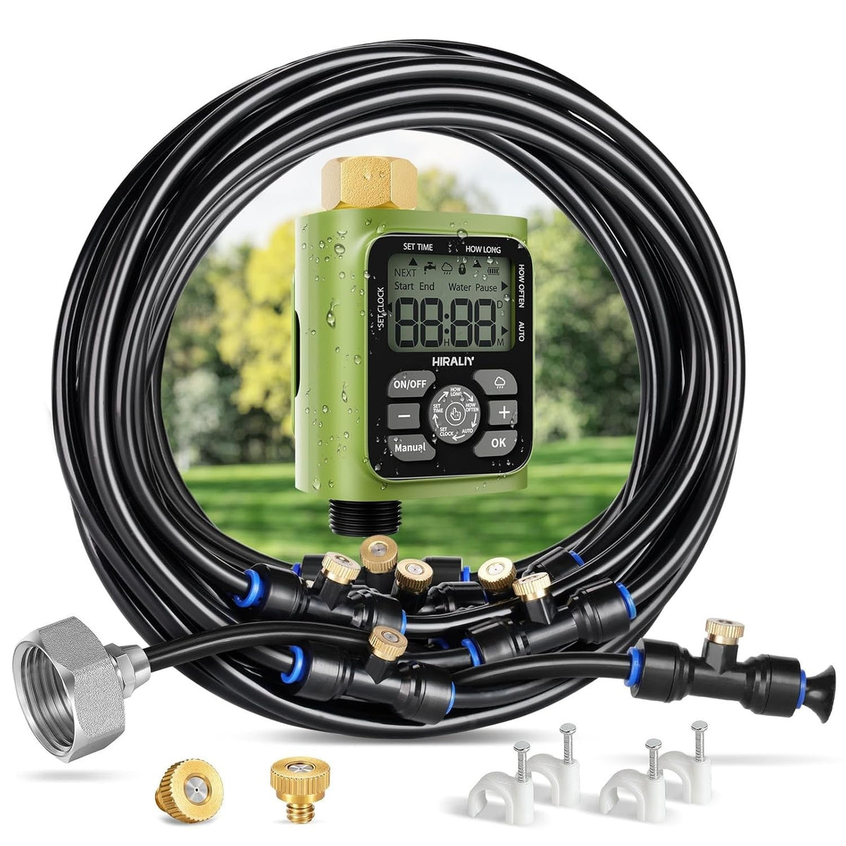 new HIRALIY Misting Cooling System with Timer, 26FT Hose+10 8M HIRALIY - KOEEK